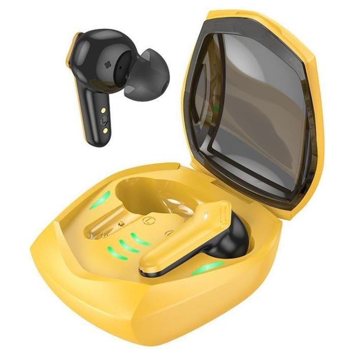 Hoco - Hoco Hörlurar Bluetooth TWS EW28 Magic Gaming - Gul