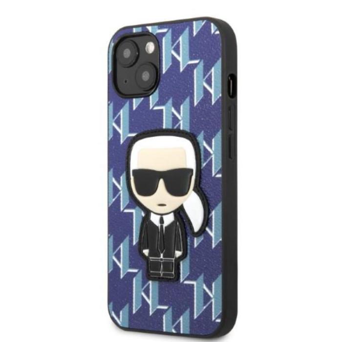KARL LAGERFELD - Karl Lagerfeld iPhone 13 Skal Monogram Ikonik Patch - Blå
