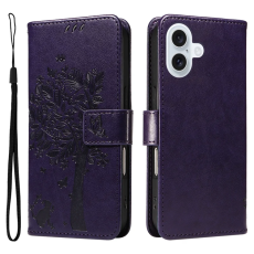 A-One Brand - iPhone 17 Plånboksfodral Tree Pattern - Lila