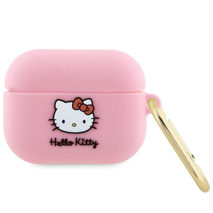 Hello Kitty - Hello Kitty AirPods Pro Skal Silikon Kitty Head - Rosa