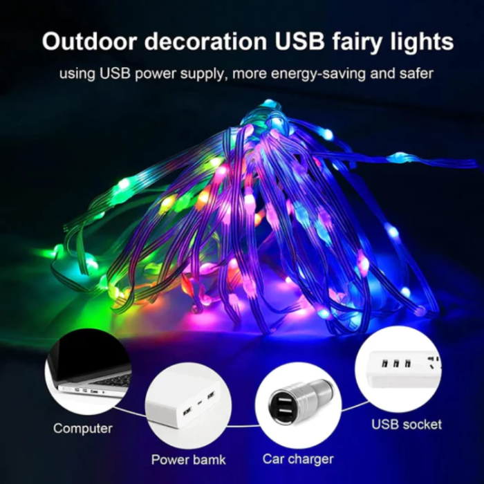 OEM - LED String Lights För Juldekoration 5M - Flerfärgad