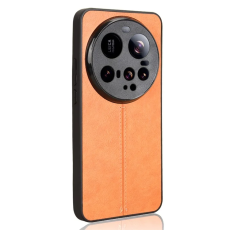A-One Brand - Xiaomi 15 Ultra Mobilskal Cowhide Lader Stitching - Orange