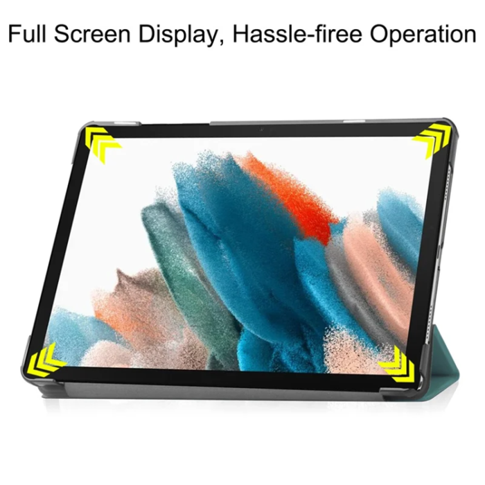 A-One Brand - Galaxy Tab A9 Fodral Tri-fold Stand PU - Grön
