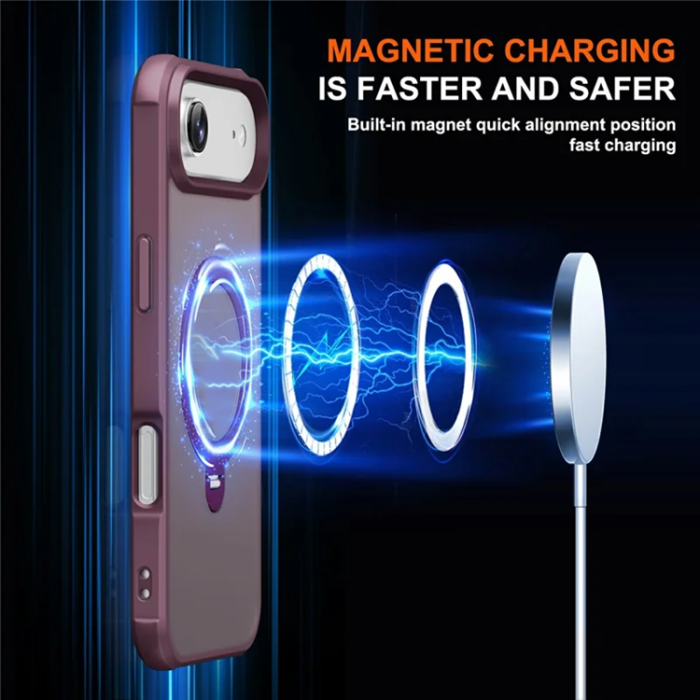 A-One Brand - iPhone Air Mobilskal MagSafe Kickstand TPU + PC - Vinröd