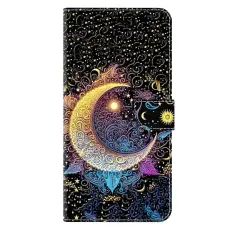 OEM - Samsung Galaxy A57 Pl&aring;nboksfodral Konstl&auml;der Flip Skydd - Bright Moon