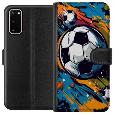 Gustaf - Pl&aring;nboksfodral till Samsung Galaxy S20 med Fotbollar