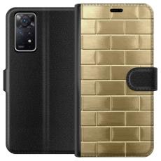iSecrets - Pl&aring;nboksfodral till Xiaomi Redmi Note 11 Pro 5G med Gyllene Murstenar