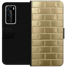 iSecrets - Pl&aring;nboksfodral till Huawei P40 Pro med Gyllene Murstenar