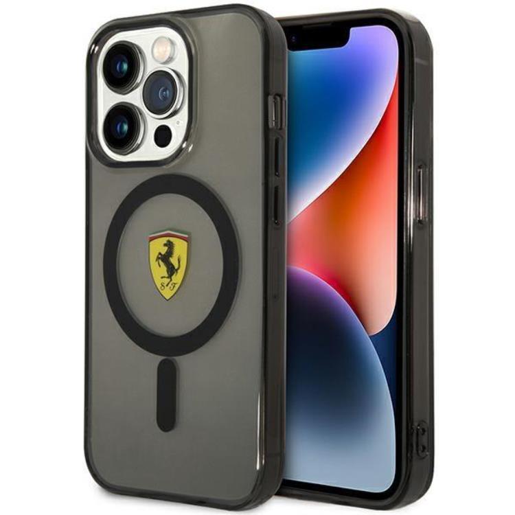 Ferrari Mobilskal till iPhone 14 Pro Magsafe Translucent - Svart