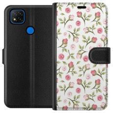 iSecrets - Pl&aring;nboksfodral till Xiaomi Redmi 9C med Blommigt