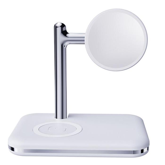 OEM - 2-in-1 Trådlös Laddare För Samsung Galaxy Buds/Klocka V8S - Vit