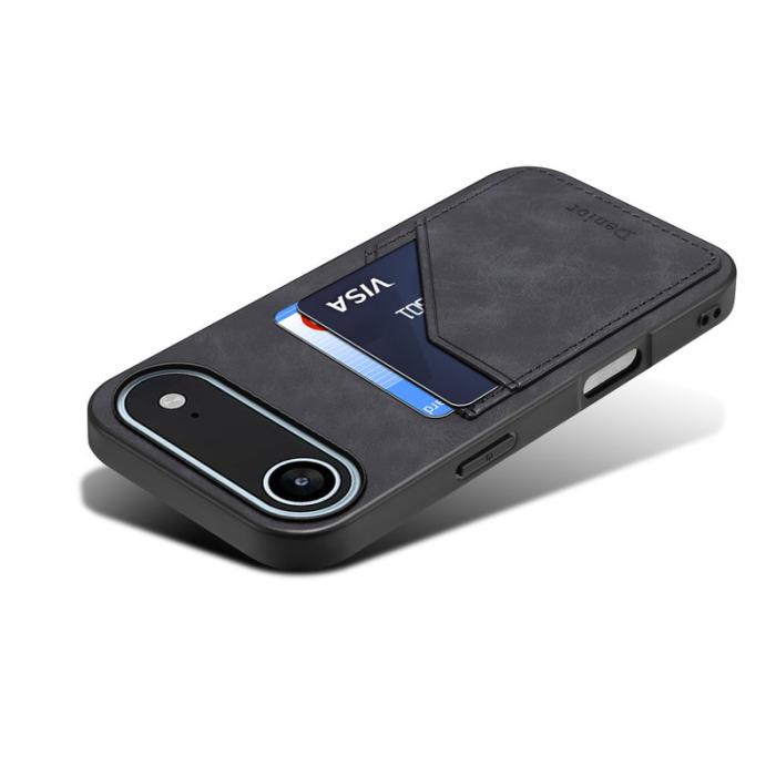 DENIOR - DENIOR Mobilskal till iPhone Air PU Läder + TPU + PC - Svart