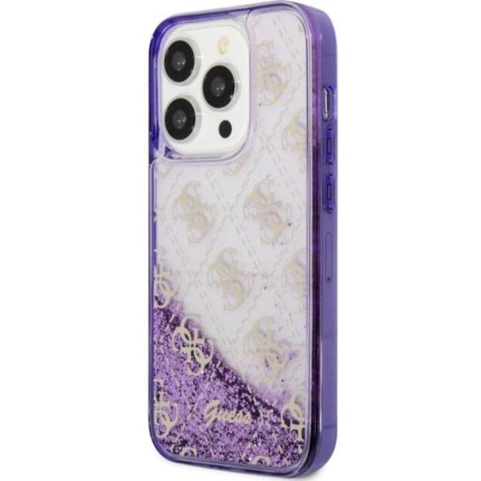 Guess - Guess iPhone 14 Pro Mobilskal Liquid Glitter - Lila
