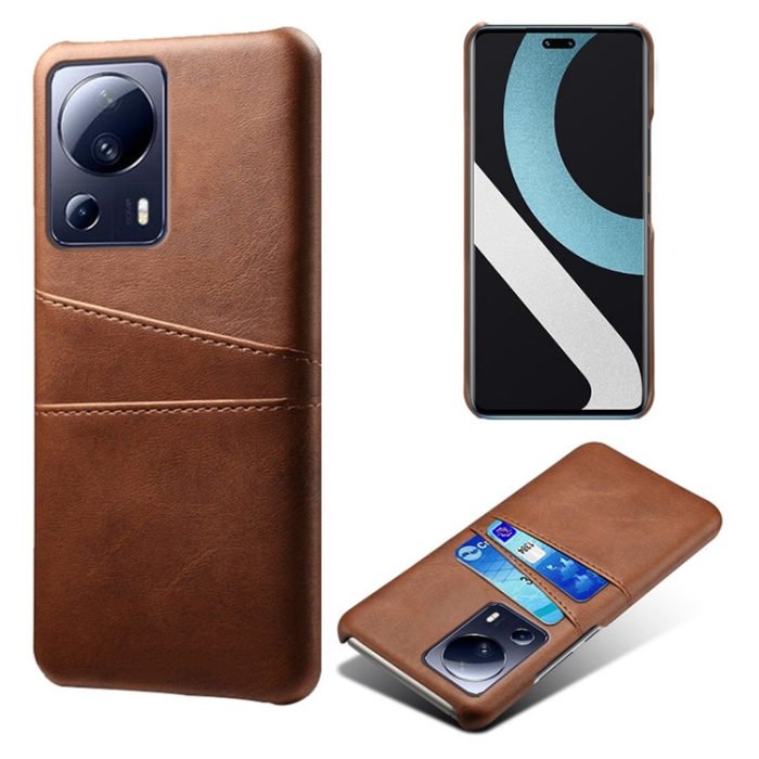 OEM - Xiaomi 13 Lite Mobilskal Korthållare PU-Läder - Brun