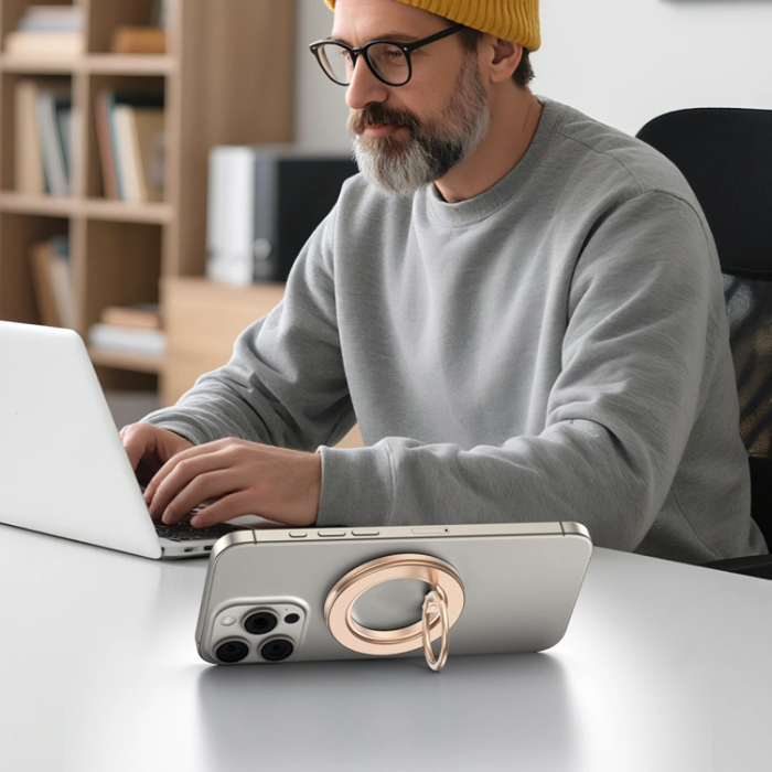 Tech-Protect - Tech-Protect Mobil Ringhållare Magsafe Magnetic - Satin Guld