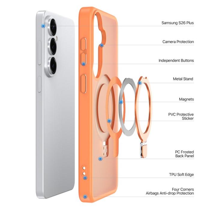 Dux Ducis - DUX DUCIS Mobilskal till Samsung Galaxy S26+ PC TPU Matt Skydd - Orange