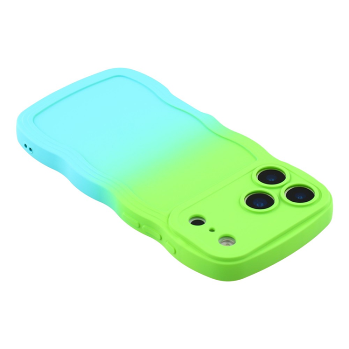 A-One Brand - iPhone 17 Pro Mobiskal Gradient Color TPU - Grön + Babyblå