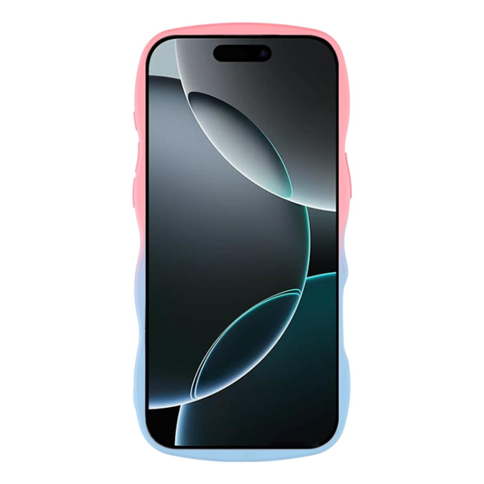 A-One Brand - iPhone 17 Pro Max Mobiskal Gradient Color TPU - Rosa + Himmelsblå