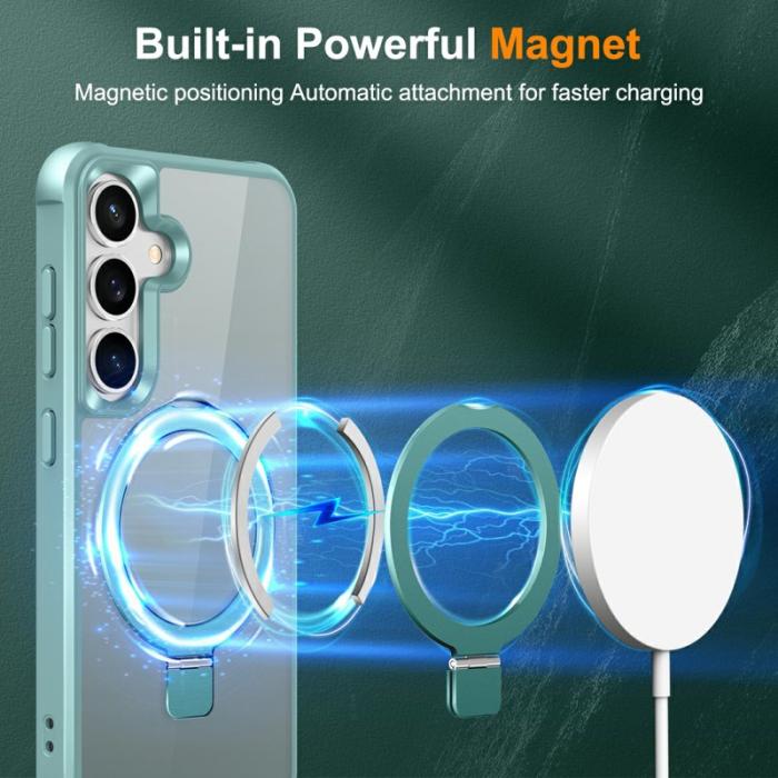 OEM - Mobilskal för Samsung Galaxy S26 Magnetiskt Ringhållare Kickstand Plast - Sjöblå