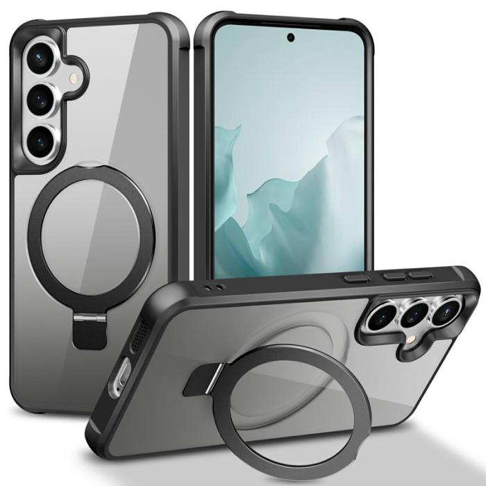 OEM - Mobilskal för Samsung Galaxy S26 Magnetiskt Ringhållare Kickstand Plast - Svart