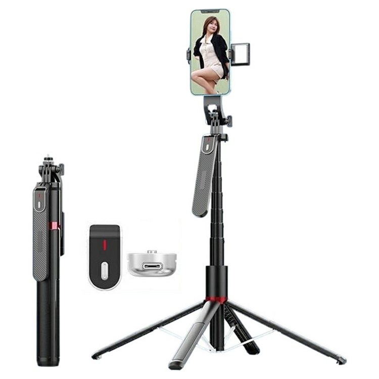 Selfiestick Bluetooth med Enkel Lampa V1 P185MAX | 5566 | AlltMobil