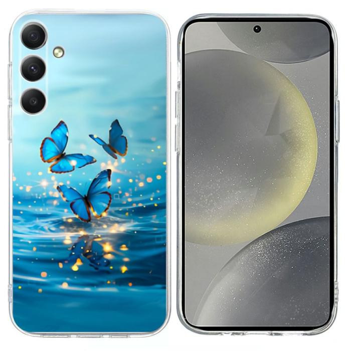 OEM - Mobilskal för Samsung Galaxy S26 Plus Mönstertryck Stöttålig TPU - Blåfjäril