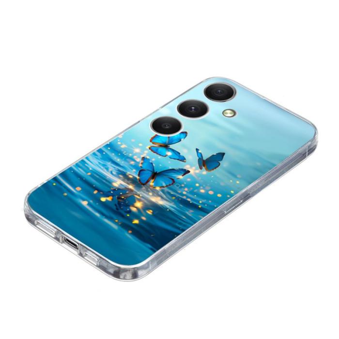 OEM - Mobilskal för Samsung Galaxy S26 Plus Mönstertryck Stöttålig TPU - Blåfjäril