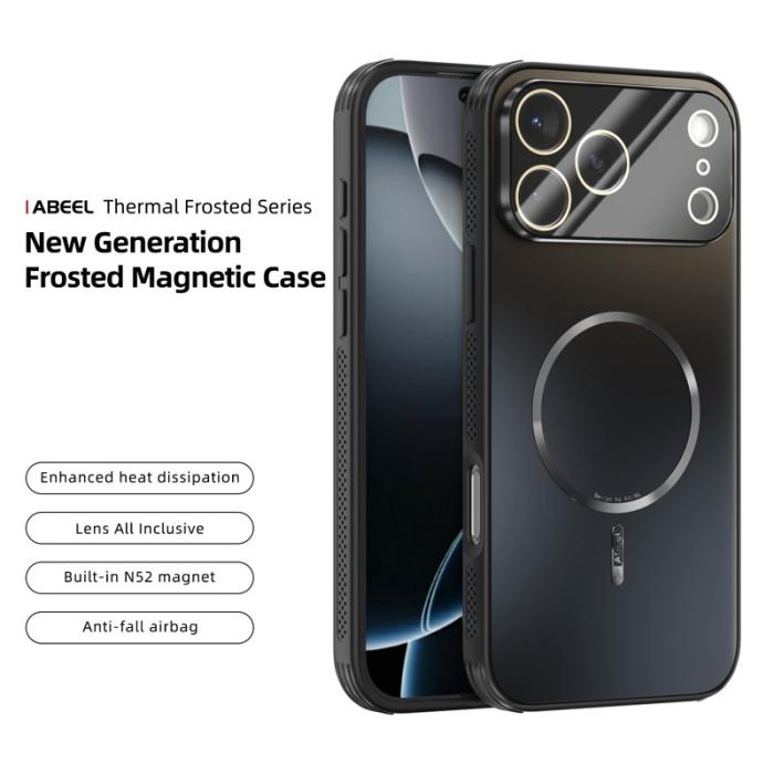 ABEEL - ABEEL Mobilskal till iPhone 17 Pro Magnetiskt TPU PC KylSvart