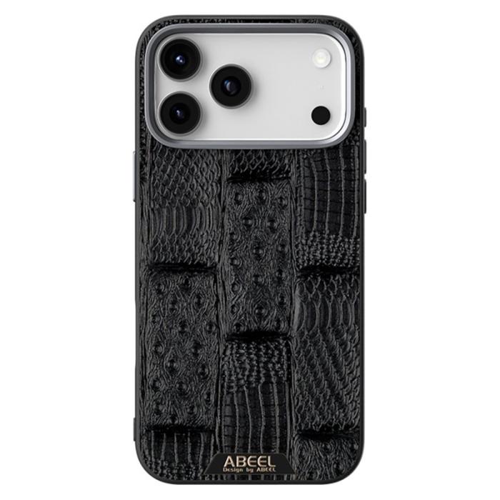 ABEEL - ABEEL Mobilskal till iPhone 17 Pro MagSafe Äkta Läder Svart