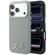 KARL LAGERFELD - Karl Lagerfeld Mobilskal F&ouml;r iPhone 18 Pro/17 Pro Magsafe Saffiano Small Script