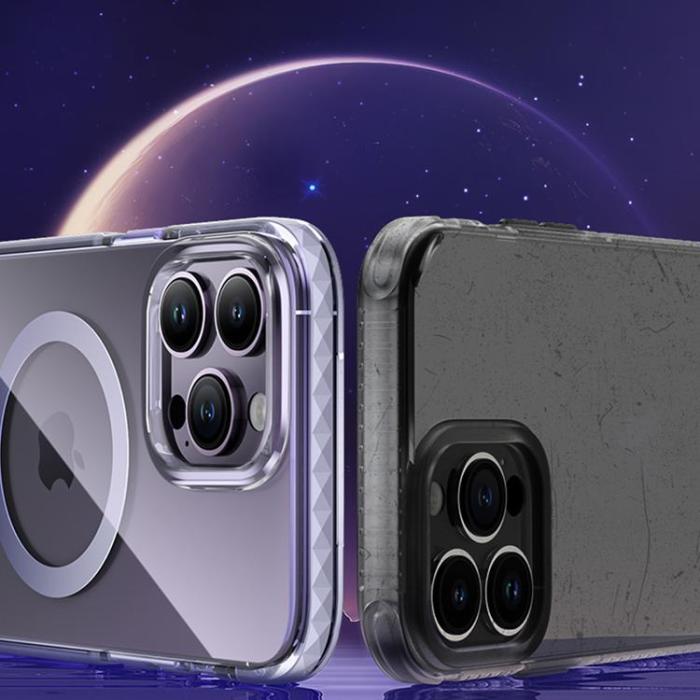Kingxbar - Kingxbar iPhone 14 Plus Skal Magsafe PQY Ice Crystal - Silver