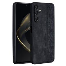 AZNS - AZNS Samsung Galaxy A16 Fodral Skyddande KonstL&auml;der - Svart