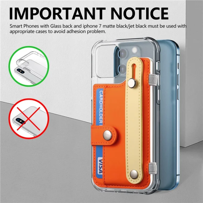 A-One Brand - Korthållare Kickstand PU-läder - Orange