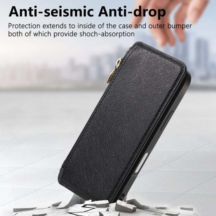 CASENEO - CASENEO iPhone 16 Plus Plånboksfodral Konstläder - Svart