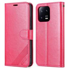 AZNS - AZNS Xiaomi 13 5G Flip Pl&aring;nboksfodral Konstl&auml;der - R&ouml;d