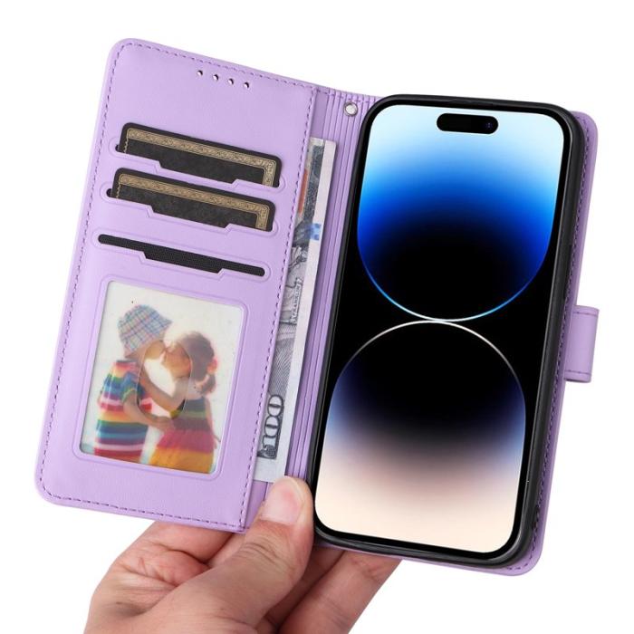 BETOPNICE - BETOPNICE iPhone 14 Pro Max Plånboksfodral - Detachable Konstläder- Lila