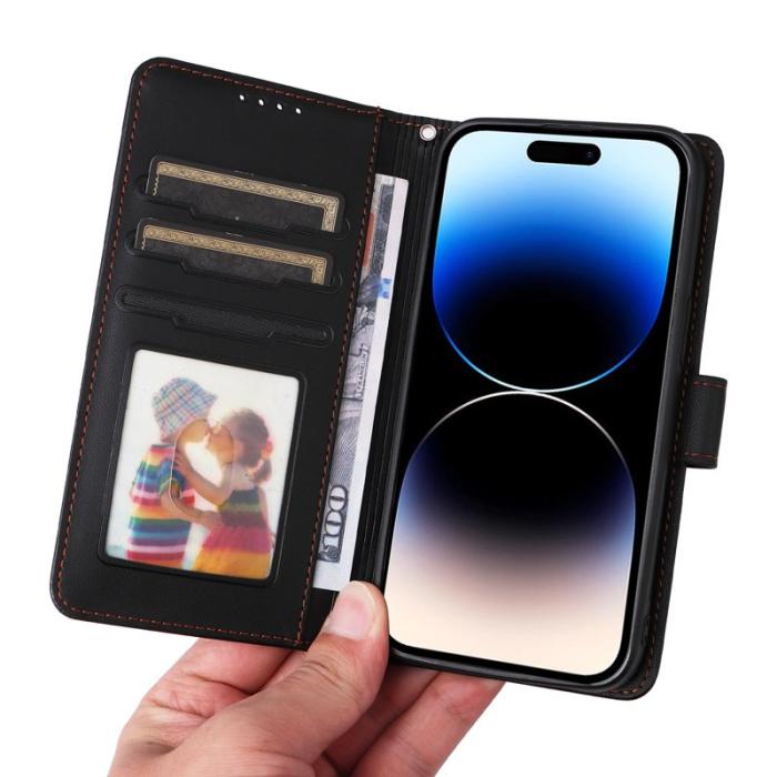 BETOPNICE - BETOPNICE iPhone 14 Pro Max Plånboksfodral - Detachable Konstläder- Svart