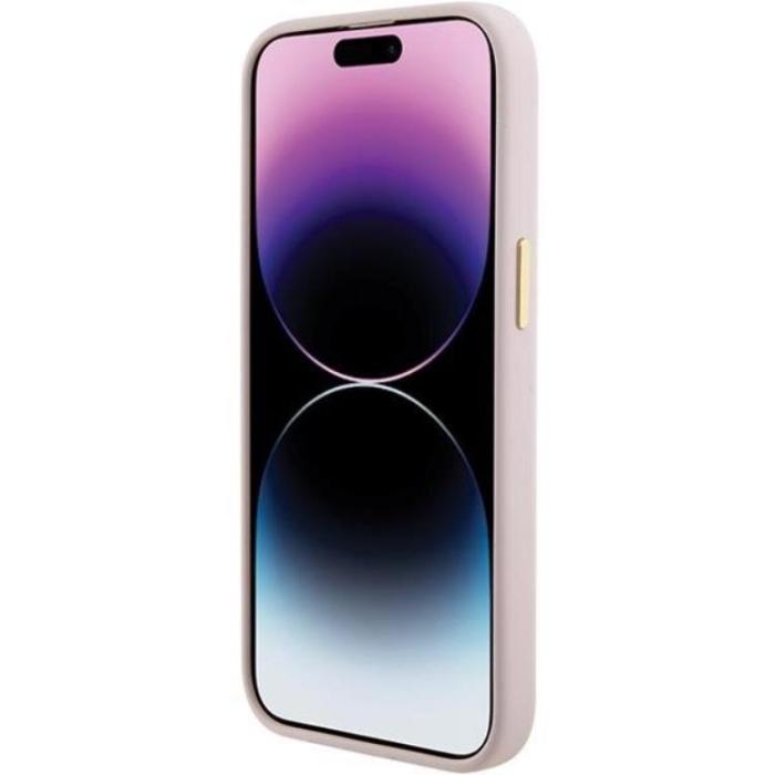 Guess - Guess iPhone 15 Pro Max Mobilskal Silikon Script Metal Logo