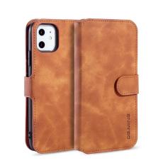 DG.MING - DG.MING Pl&aring;nboksfodral Konstl&auml;der f&ouml;r iPhone 11 6.1" - Brun