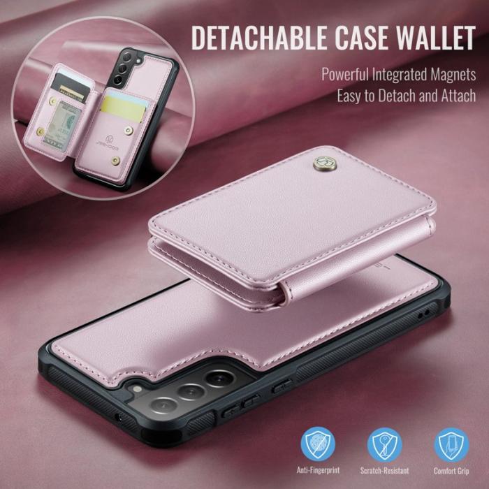JEEHOOD - JEEHOOD J05 Fodral för Samsung Galaxy S21 FE 5G Konstläder Rosa