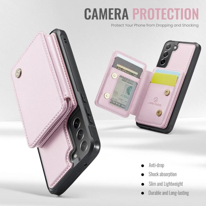 JEEHOOD - JEEHOOD J05 Fodral för Samsung Galaxy S21 FE 5G Konstläder Rosa