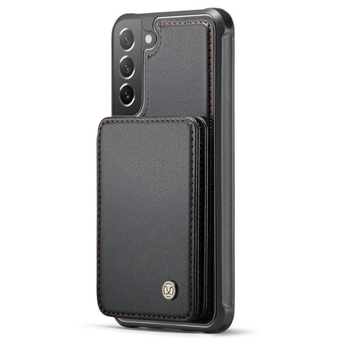 JEEHOOD - JEEHOOD J05 Fodral för Samsung Galaxy S21 FE 5G Konstläder Svart