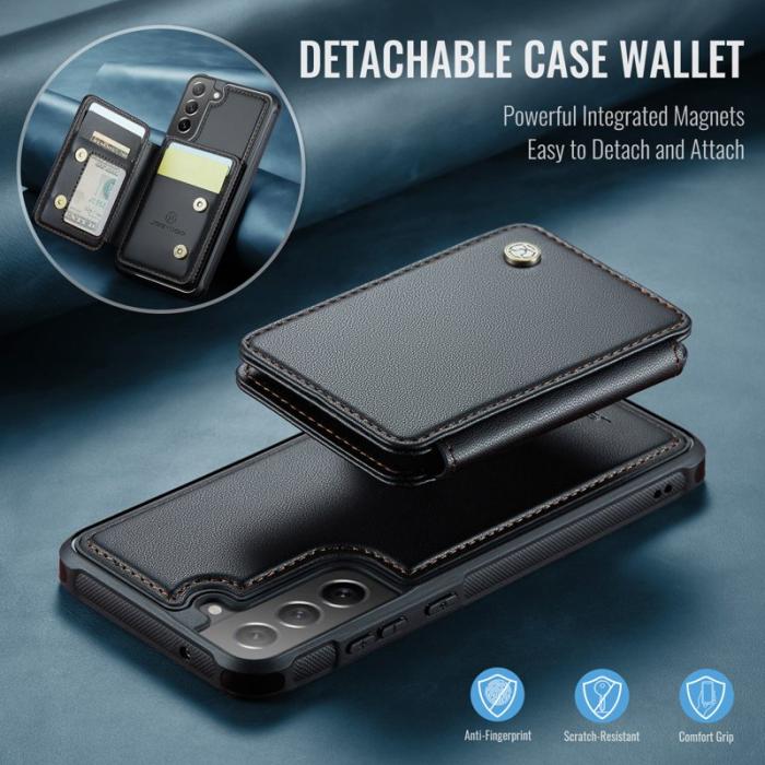 JEEHOOD - JEEHOOD J05 Fodral för Samsung Galaxy S21 FE 5G Konstläder Svart