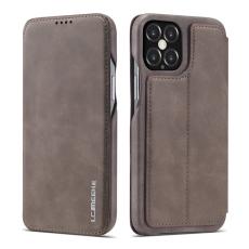 LC.imeeke - LC.IMEEKE iPhone 12 Pro Fodral KonstL&auml;der - Gr&aring;