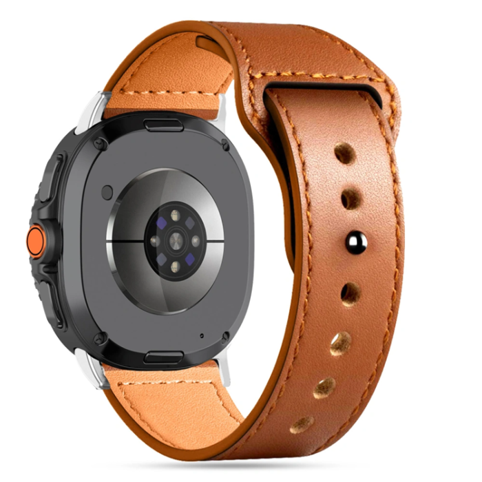 Tech-Protect - Tech-Protect Galaxy Watch 8/Classic (40/44/46mm) Armband Läder Fit - Brun