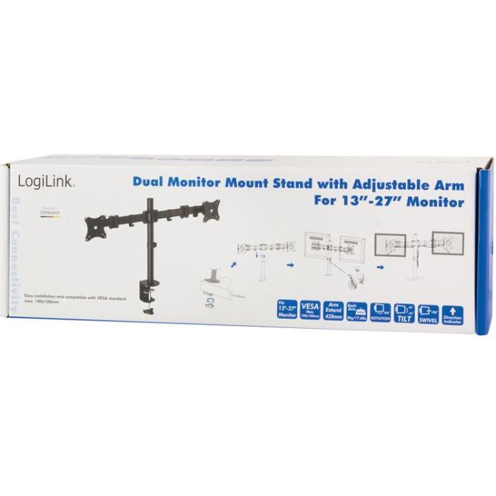 LogiLink - LOGILINK Monitorarm dubbel 13-27