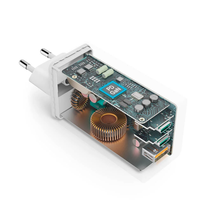 Hama - Hama Snabbladdare 100W 2xUSB-C 1xUSB-A GaN - Vit
