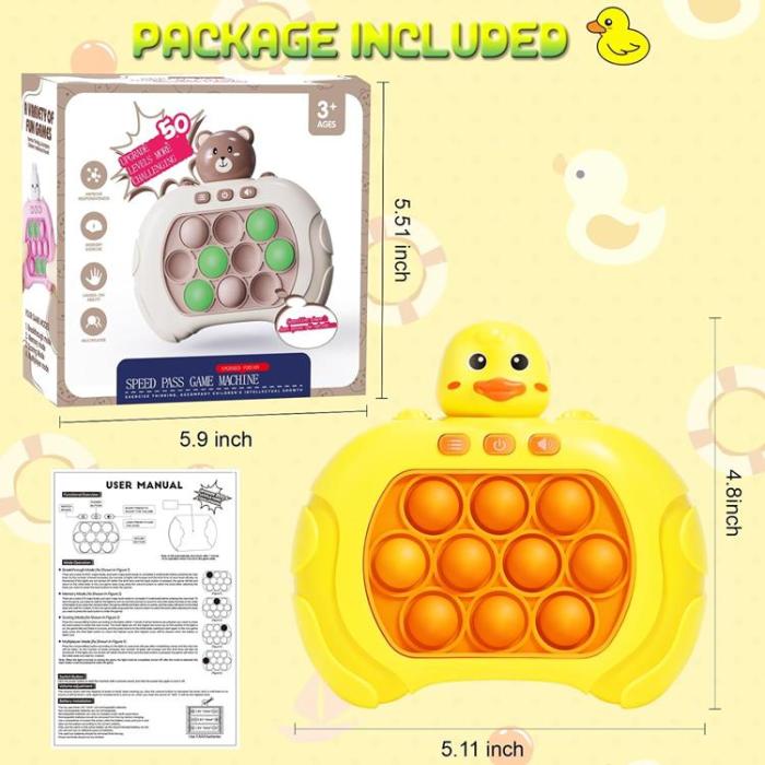 A-One Brand - Pop It Pro Quick Push Game Djur - Duck
