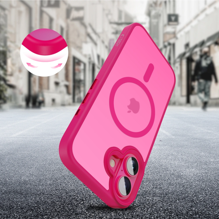 Tech-Protect - Tech-Protect iPhone 16 Mobilskal Magsafe Matte - Blazing Rosa