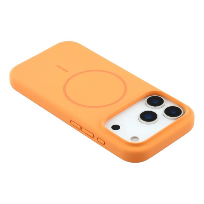 X-Level - X-LEVEL Mobilskal till iPhone 17 Pro MagSafe Flytande Silikon Orange